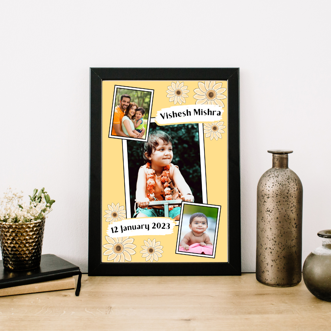 Cute Framed Art for Babies A4.